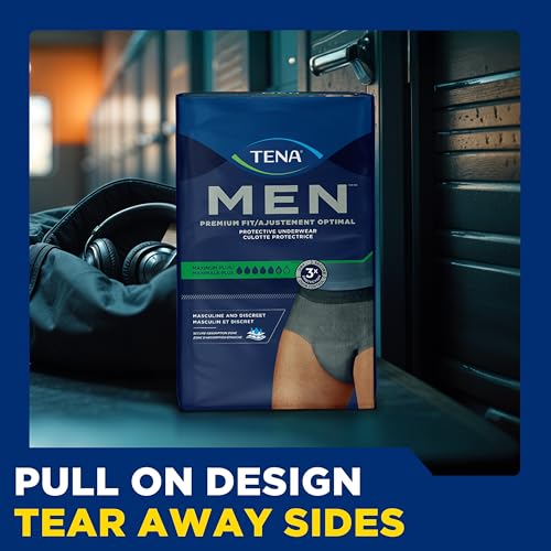 Image of TENA Men Maximum Plus Incontinence Underwear, Small /Medium 34-50in, 16 ct