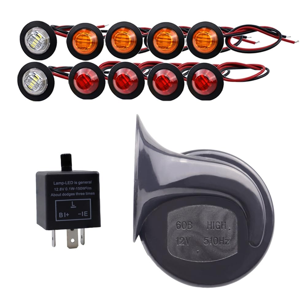 Kit de Clignotants ATV UTV Clignotant Universel avec Interrupteur de Virage à Colonne Kit de Clignotant LED 60D