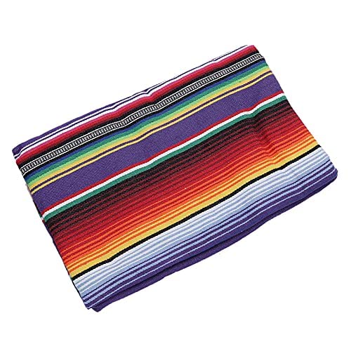 Jevina Manta de mesa mexicana para decoración de la boda de fiesta mexicana, Saltillo Serape manta de cama de la manta de la mesa de la mesa de la mesa de la manta del tapiz manta de picnic Cover