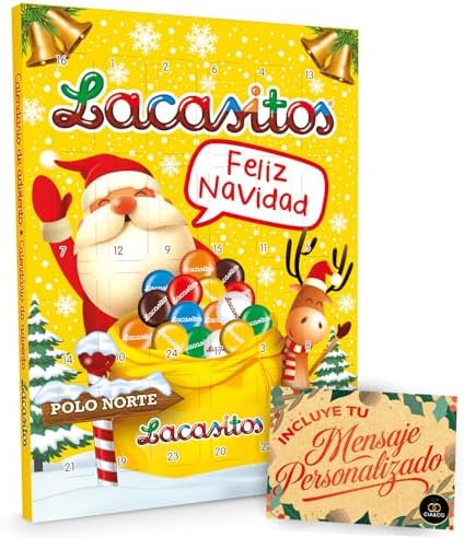 Calendario de adviento Lacasitos con mensaje personalizado