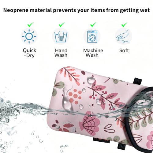 Image of Neoprene Phone Sleeve Pouch Case Bag for Men Women w /Crossbody Strap /Neck Lanyard for iPhone 17 /16 /15 /14 Pro Max, Samsung S25,Pixel 10