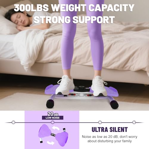 Waist Twisting Machine, Ab Twister Board for Exercise, Noiseless Exercise Waist Twister for Home Gym Equipment, 330 lbs Capacity | Track Time, Reps, Calories with Digital Display (Purple) by sykart - Image 4