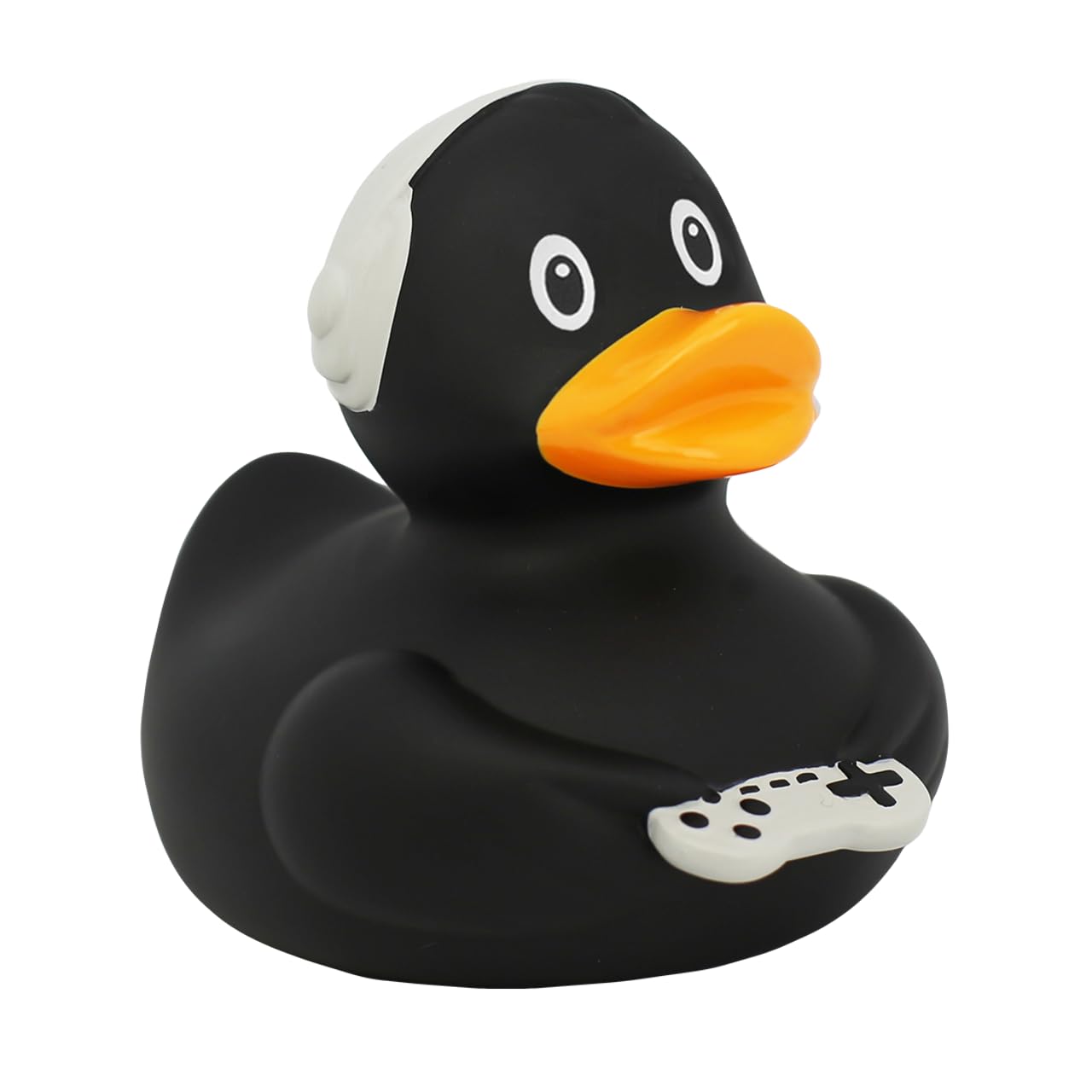 3 Inch Black Rubber Gamer Duck Bath Toy, Car Dashboard Decoration