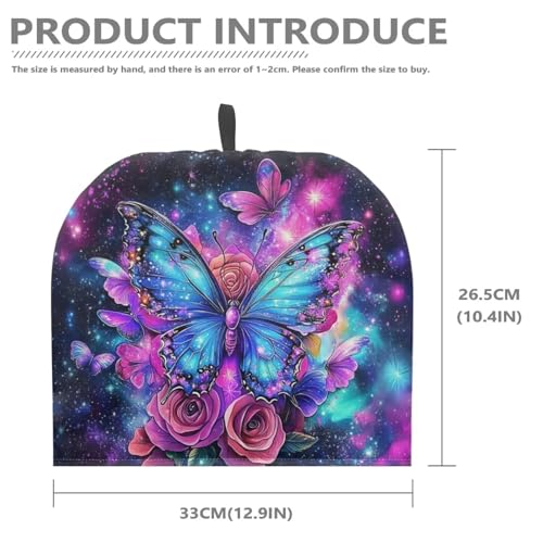 Image of Rose Flower Butterfly Vintage Decorative Tea Cosy Insulated Tea Cozies for Teapot Breakfast Warmer Kettle Cover Home Kitchen Accessory