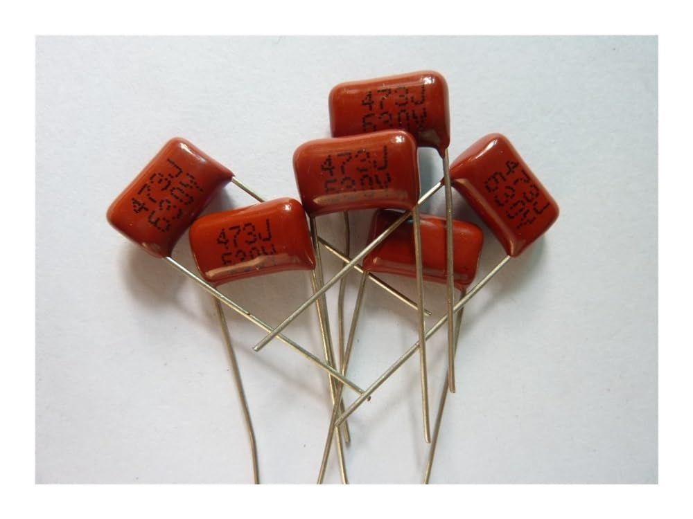 AARTERZZA 100pcs CBB 473 630V 473J CL21 0.047uF 47nF P10 Metallized Polypropylene Film Capacitor
