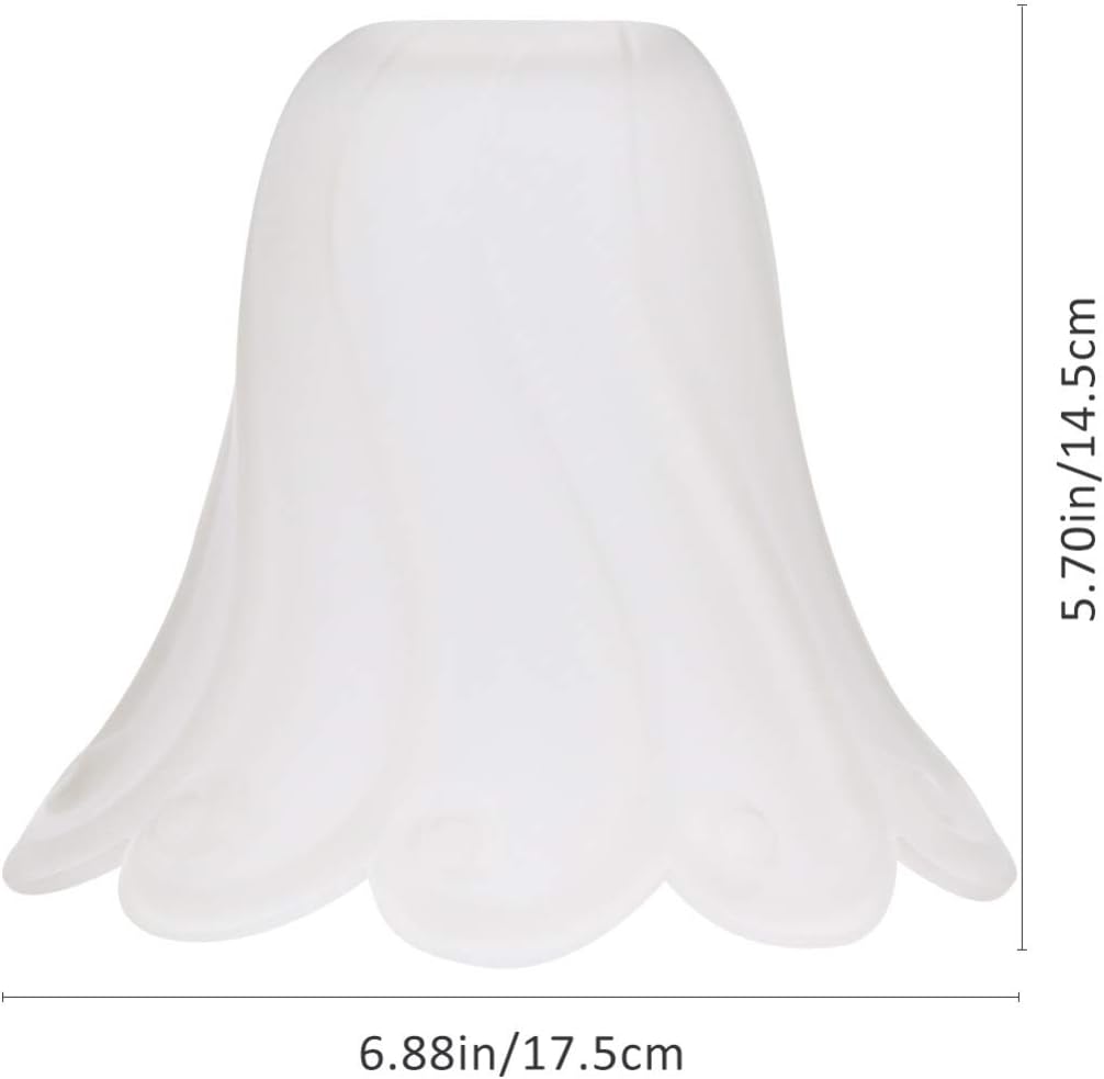 Replaceable Floral Glass Lamp Shade for Wall Light Cover Elegant Household Lighting Fixture for Living Room Bedroom Easy to Install Creates Warm Ambiance