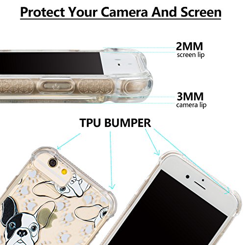 Cotdinforca Iphone 6S 4.7" Case, 3D Cute Painted Glitter Liquid Sparkle Floating Bling Quicksand Shockproof Protective Bumper Silicone Case Cover For Apple Iphone 6 / 6S. Liquid - Gold Dog #TOP2