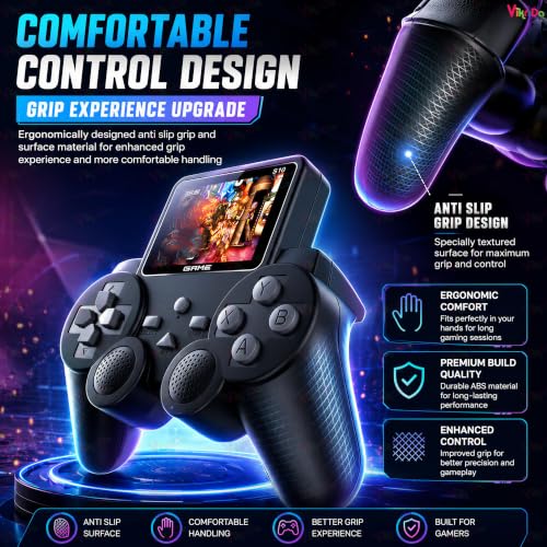 Image of VikriDA S10 Handheld Gaming Console for Kids & Adults | 520 Built-in Classic Retro Games | Portable Rechargeable Mini Video Game Player with TV Output | Arcade Game Box Toy Gift for Boys