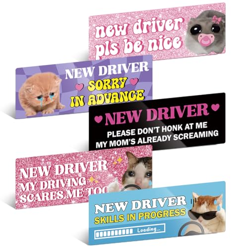 Click to get 5Pcs New Driver Magnet for Car Funny Student Driv