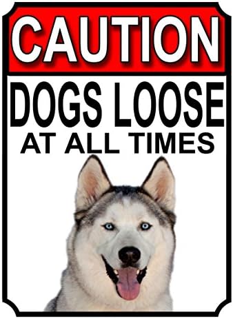 ALL BREEDS - BEWARE DOGS LOOSE AT ALL TIMES METAL SIGN GERMAN SHEPHERD 200MM X 150MM (998H1)