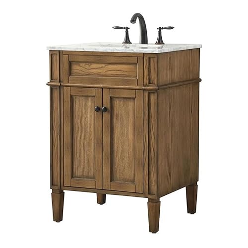 Elegant Decor Park Avenue 24" Aluminum MDF Single Bathroom Vanity