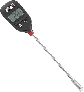Weber 6750 Instant Read Thermometer - Fast 15-Second Digital Probe for Grills, Kitchen, Auto Shutoff, F/C Switch