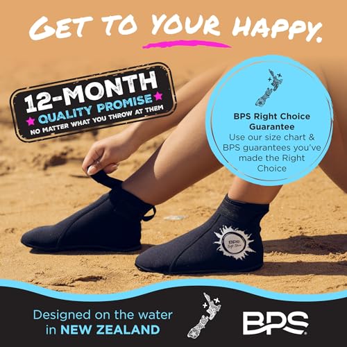 Image of BPS 'Aqua Series' 3mm Neoprene Water Socks for Sand, Beach, Soccer, Volleyball, Wetsuit Booties