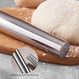 Wałek do ciasta ze stali nierdzewnej, 32,5 cm nieprzywierający do masy cukrowej, pierogów, ciasteczek, ciasta na pizzę, makaronu, metalowy wałek