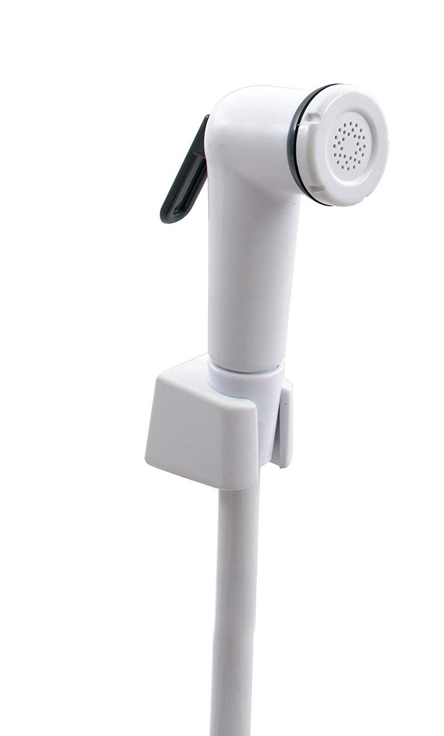 MAKE IN INDIA ABS PVC Health Faucet with Tube and Hook (White)