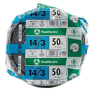 SouthWire Company 13057522 14/3WG UF Wire 50-Foot