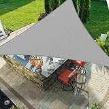 BELLE DURA 8'X8'X8'Triangle Light Grey Sun Patio Shade Sail Canopy Use for Patio Backyard Lawn Garde