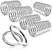 Produktbild com-four® 50x Schlüsselringe vernickelt aus gehärtetem Stahl, Schlüsselanhänger Metallringe-Anhänger, rund in silberfarben, Ø 25+30 mm (050 Stück - silberfarben 25+30mm)