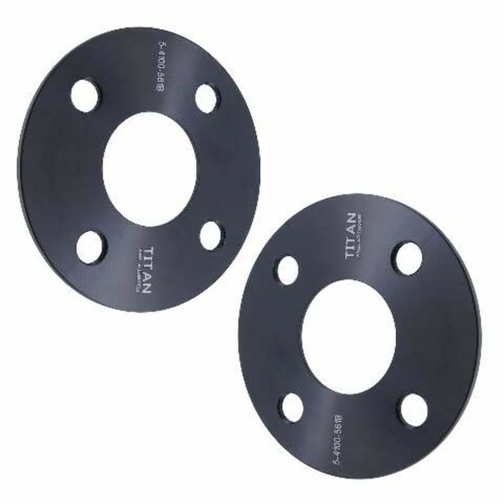 3mm 4x100 Hubcentric Wheel Spacers - Wider Stance, Increased Clearance, Fits Honda EF EG EK EJ EP Civic JDM - 3mm, 4x100, 56.1mm Hub, Pair of 2 - Black