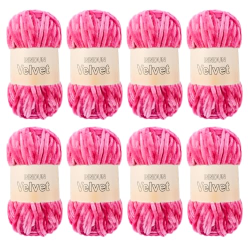 Image of Soft Velvet Chenille Yarn for Crocheting, Super Bulky Yarn for Blankets