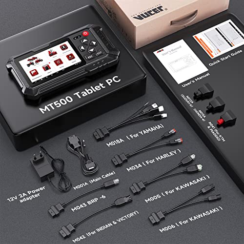 Ancel Mt500 Motorcycle Obd2 Scanner, Full System Motorcycle Diagnostic Scan Tool & Code Reader With Abs Bleeding/Oil Light, 30+ Reset For Indian Yamaha Honda Polaris Brp Harley Victory Suzuki Kawasaki #TOP7