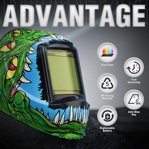 YESWELDER Large View 4-Sensor Helmet