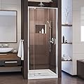 DreamLine Flex 32-36 in. W x 72 in. H Semi-Frameless Pivot Shower Door in Chrome, SHDR-22327200-01