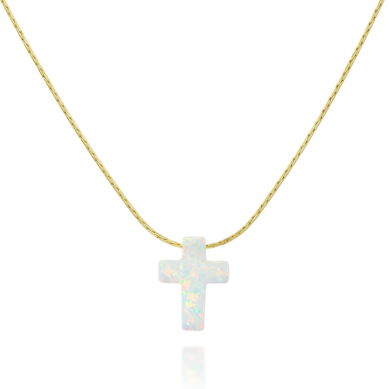 Handmade White Opal Cross Choker Necklace with Gold Zimbabwe Ubuy