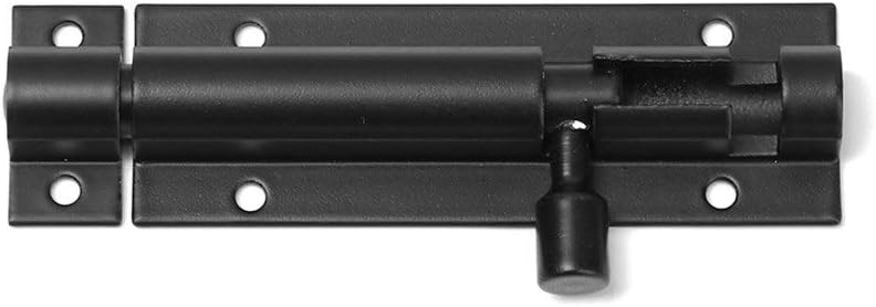gate Latch,gate Lock, Black Silver Barrel Bolt 2/3/4 8inch Aluminum Alloy Door Latch Hardware for Home Gate Safe Lock (Color : Svart, Size 2 inch(B,4 inch)