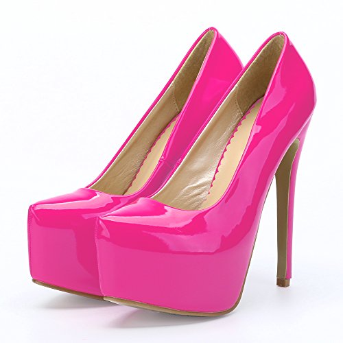 OCHENTA Women's Hidden Platform Stiletto High Heels Slip On Pumps2