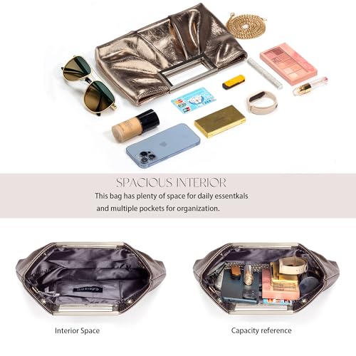 Image of CARIEDO Evening Clutch Bag Bright Color PU Leather Formal Handbag Suitable for Wedding Prom Black Tie Events
