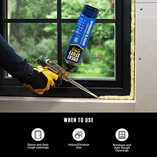 Image of Great Stuff Window & Door Gap Filler | Insulating Foam Sealant, 20 oz. - Yellow (12 Pack)