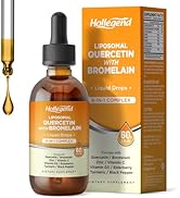 Liposomal Quercetin with Bromelain Liquid Drops, 8 in 1 Organic Quercetin 1000mg Supplements with...