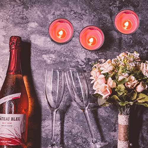 12 Pack Glass Candle Holder, Votive Candle Holders, Tea Light Candle Holders for Wedding, Church, Bedroom and Table Decoration, Birthday Party, Gifts - 4 Colors