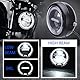 JMTBNO 6.5 Motorrad LED Frontscheinwerfer Schwarz 12V Universal Scheinwerfer Weißes Halo Lauflicht mit Halterung Kompatibel mit Honda Yamaha Suzuki Harley Cruiser Bobber Chopper Cafe Racer Retro