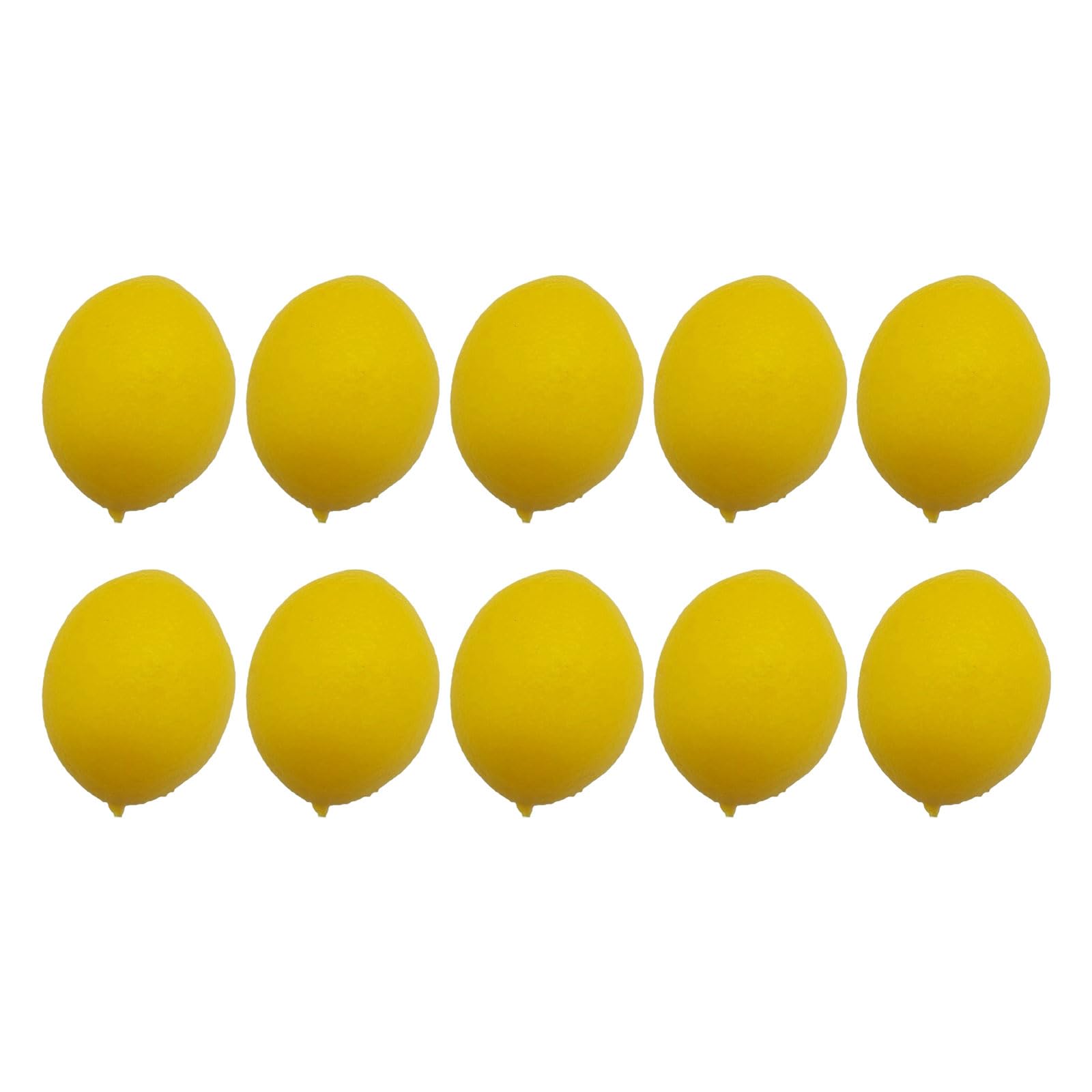 YROHGKPN 10Pieces Artificial Lemon Yellow Foam Lemon Realistic Simulation Artificial Fruit for Display Party Decoration Yellow Decorative Lemons