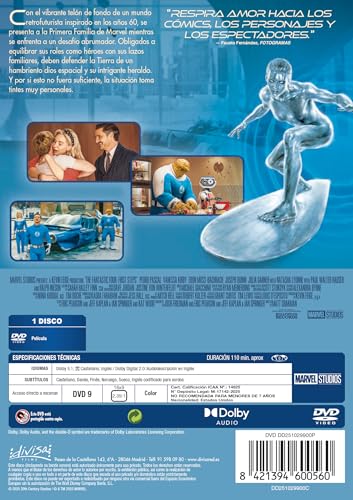 Carátula del DVD Los 4 Fantásticos