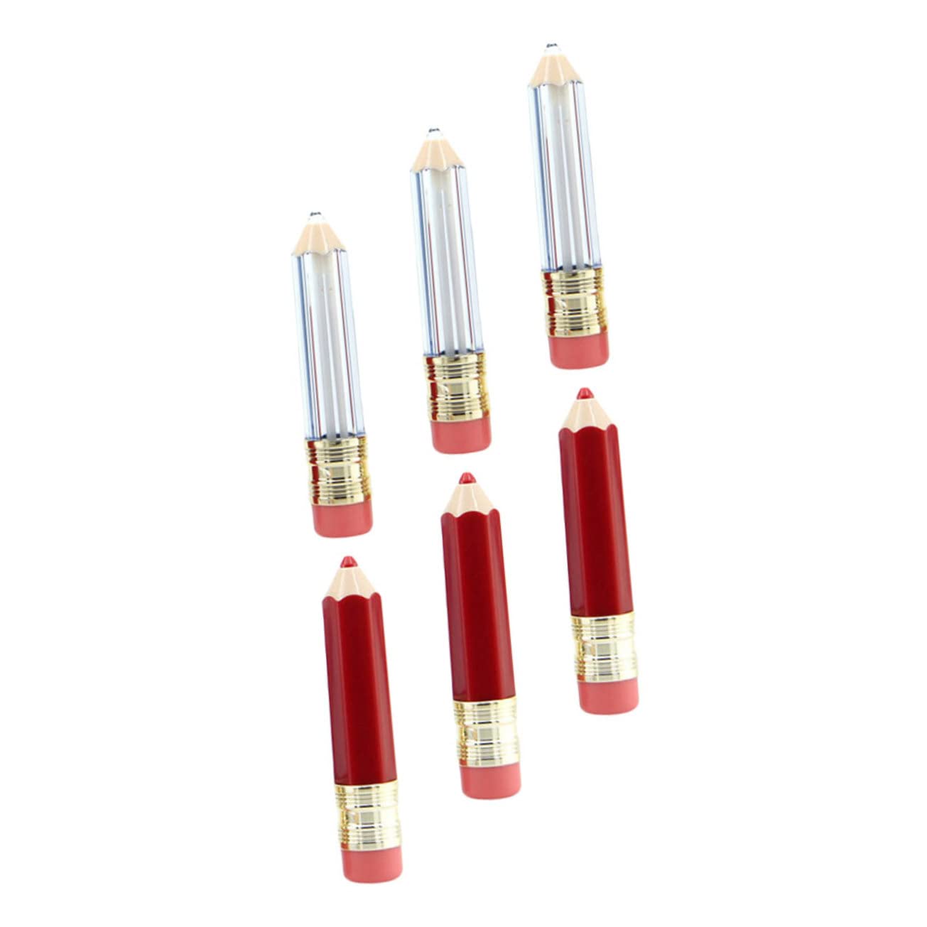 5 Sätze Leere Tube Lipgloss Behälter Bleistift Balsam Lippenfüller Glanz Lippenröhrchen Leer Flasche Lippenstift Leere Tuben Plastiklipglossrohre Lipgloss-tube Leer 6 Stück * 5
