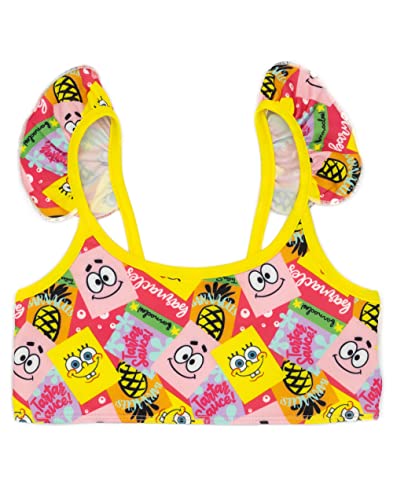 SpongeBob SquarePants Bikini Girls Kids Yellow 2 Piece Swimsuit3