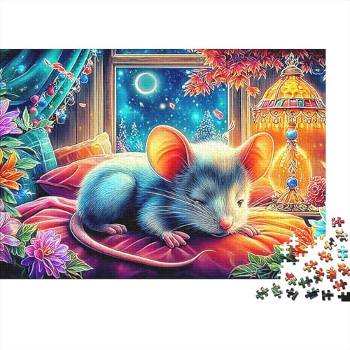 Puzzle Ratones Barco Pitufos habitación fantasía 1000p, incastro preciso, 12+, Familia, Regalo Navidad, 52x38cm
