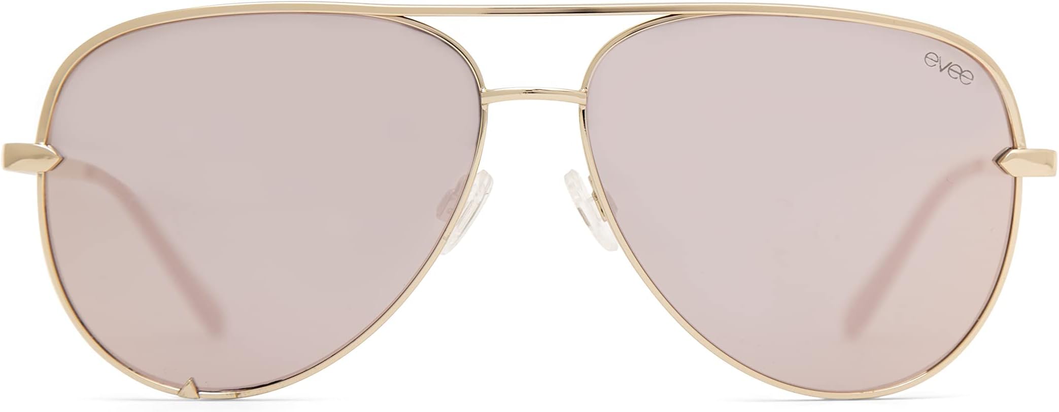 EVEEFashionable Metal Aviator Sunglasses with Oversize Flat Reflective Mirror Lenses (GEMINI)