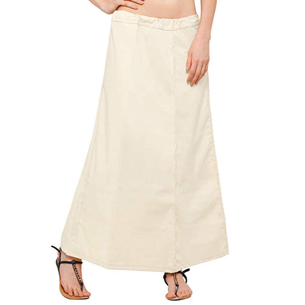 khushi BY-Girl Women's Royal Cotton Readymade Petticoat for Saree (SIZE-LARGE)COLOR-CREAM-picture-32