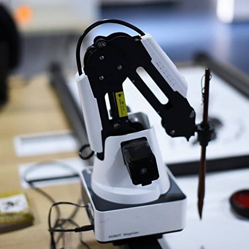 Dobot Magician with a pen attached, ready for drawing