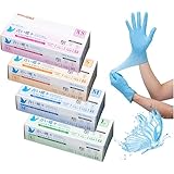 [ホールセールジャパン] 青い蝶々【HACCP認証品】ニトリル手袋 食品衛生法適合 2000枚入 ぴったりフィット 使い捨て 薄手 左右兼用 青 ブルー 粉なし(パウダーフリー) 家事衛生用 業務用 介護用 病院採用商品 (アマノのグローブ) 極薄手（XS・SS、S 、M、Lから選べる） (20, S)