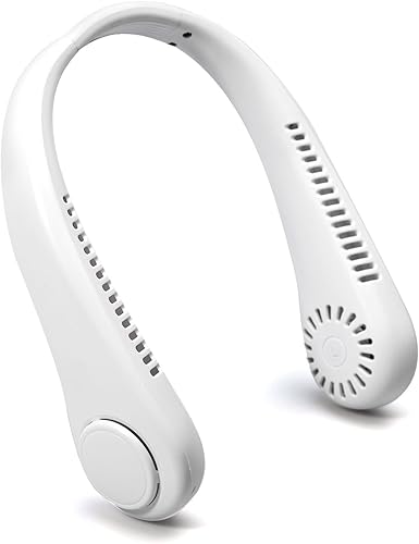 Ventilador personal portátil para el cuello, ventilador de cuello de enfriamiento recargable, 3 velocidades de viento, diseño ultrasilencioso,