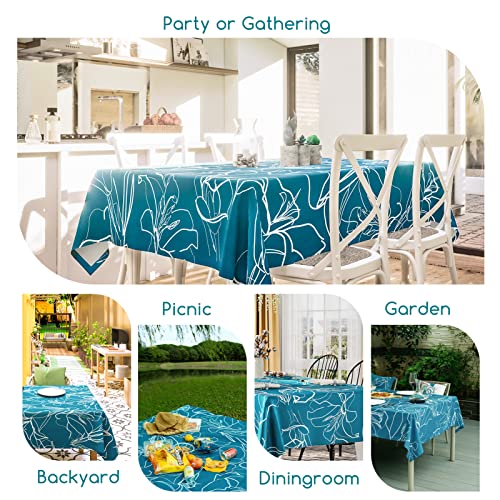 Tuerriat Rectangle Tablecloth -60 X 102 Inch Wrinkle Free Waterproof Oil &Stain Proof Polyester Table Covers, Fabric Table Cloths For Indoor Outdoor Parties Christmas New Year (8-10 Seats) #TOP5