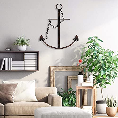 Nautical Anchor Wall Decor, Antique Metal Anchor Art Wall Decor With Chain for Bedroom Living Room Dorm Home/13" Antique Anchor with Chain Wall Decor, Antique Metal Anchor Farmhouse Decor (Vintage) Nautical Anchor Wall Decor, Antique Metal Anchor Art Wall Decor With Chain for Bedroom Living Room Dorm Home/13" Antique Anchor with Chain Wall Decor, Antique Metal Anchor Farmhouse Decor (Vintage)