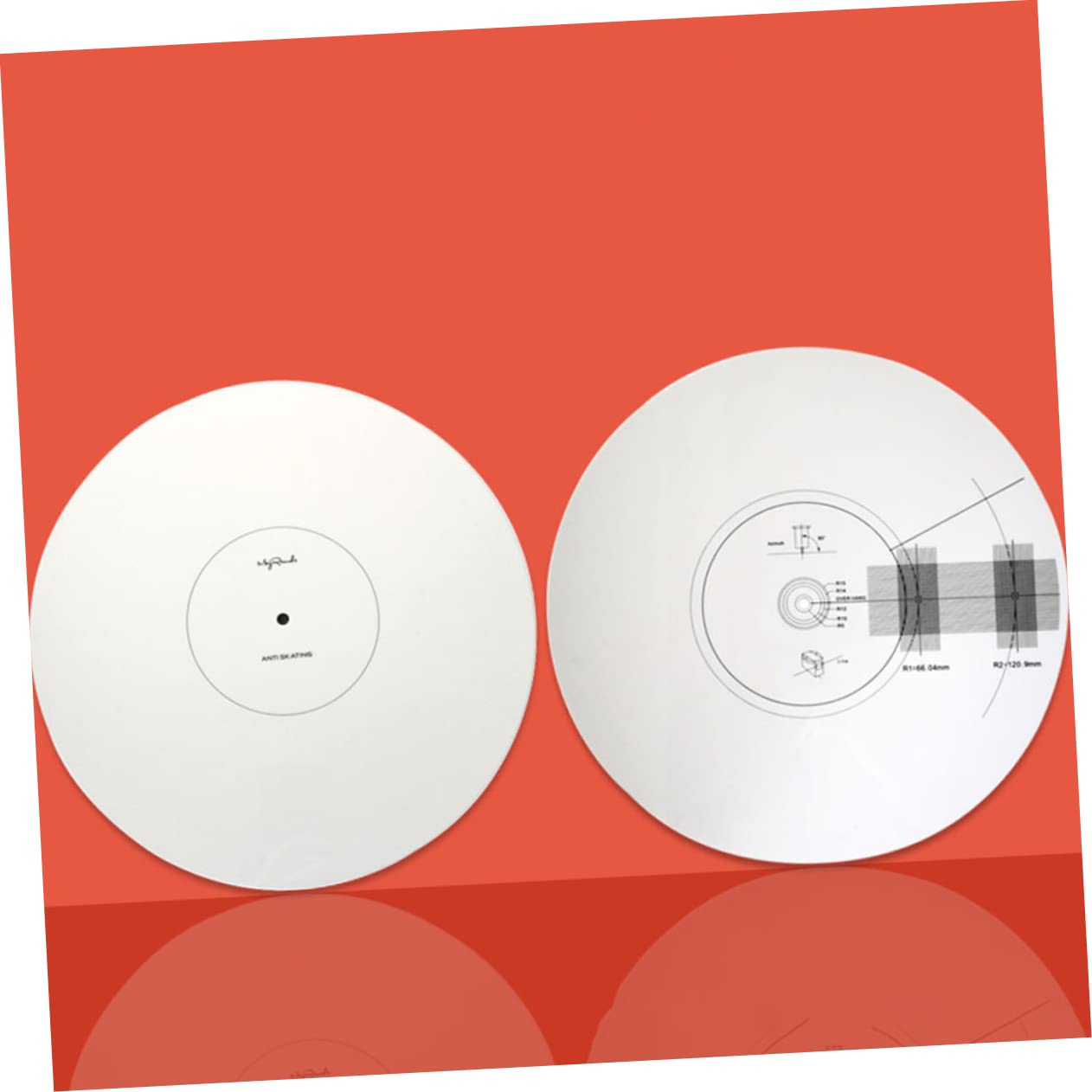 Piastra Calibrazione Puntina 3mm in Acrilico per Giradischi | Regolazione Angolo, Rilevazione Velocità, Accessorio Bianco per Teste Vinile, Regalo Housewarming