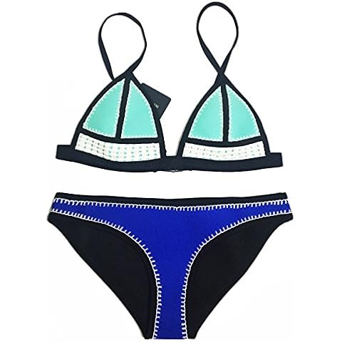 Conjunto de Bikini de Neopreno con Ganchillo Cosido a Mano Cover