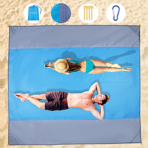 Copertone Da Spiaggia Gigante Impermeabile 200x208 Cm – Antisabbia, Con Picchetti – Per 4-7 Persone, Viaggi E Campeggio